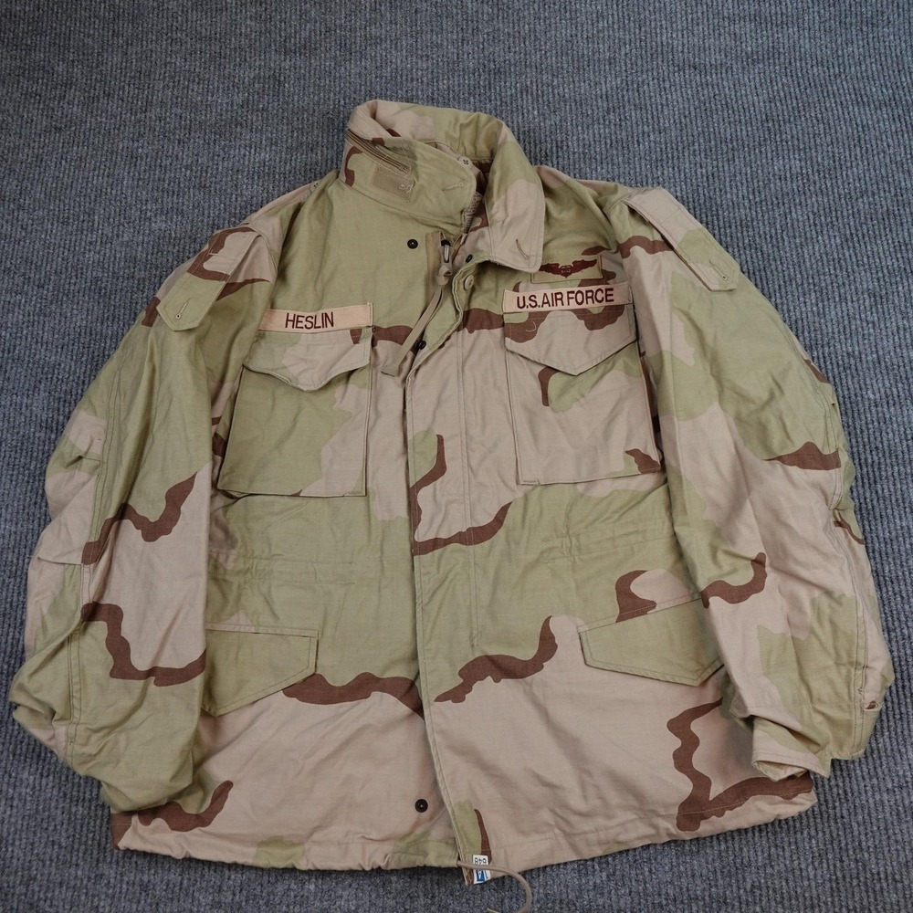 Vintage US Air Force Desert Camo Cold Weather Class 4 Jacket Mens Large